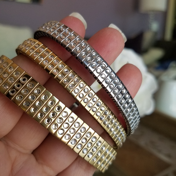 AUTHENTIC Swarovski Contemporary Stretch Bracelets SET of 3 - Picture 13 of 17
